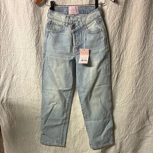 REVICE Light Wash Straight Leg Jeans
